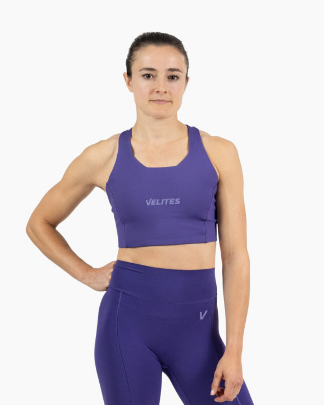 HOLO HIGH NECK BRA PURPLE