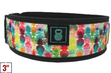 Load image into Gallery viewer, 3&quot; PETITE PINEAPPLE STRAIGHT WEIGHTLIFTING BELT
