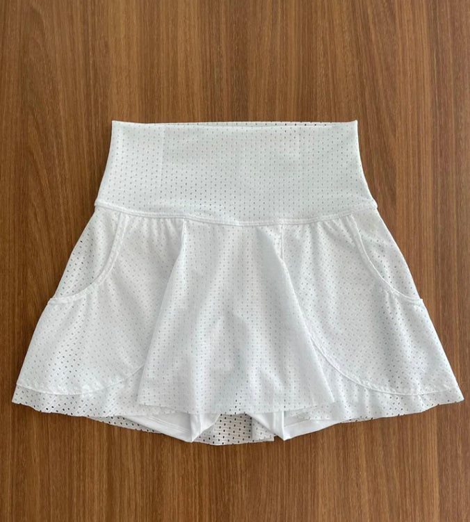 White Mesh Skirt